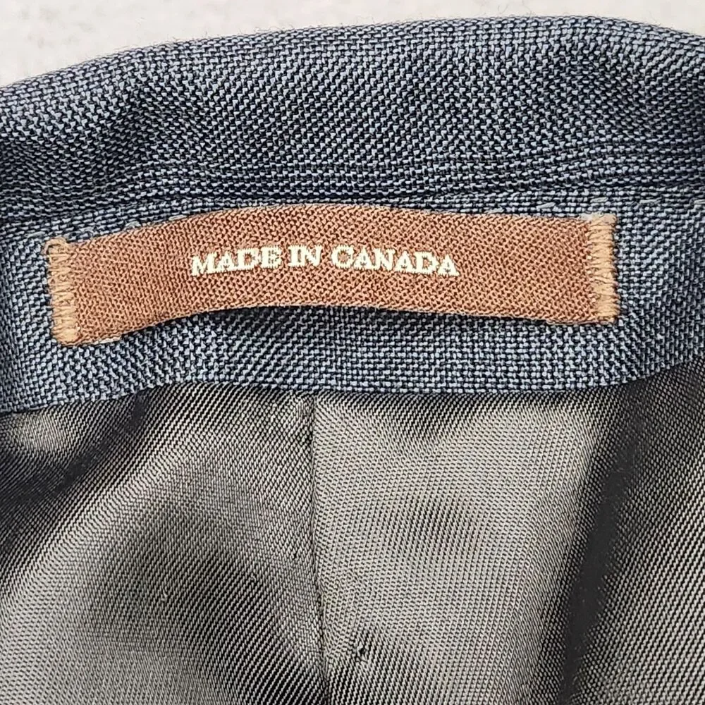 Peter Millar Blazer Men's 40R Blue 100% Wool Two Button Sport Coat Jacket Canada